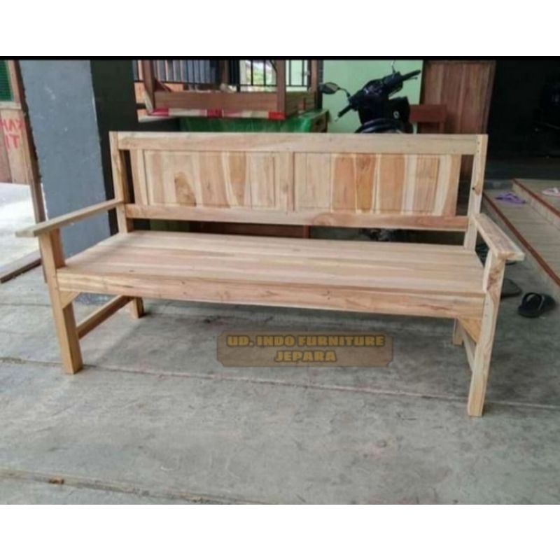 kursi taman kebun - bangku bale bale kayu jati Jepara