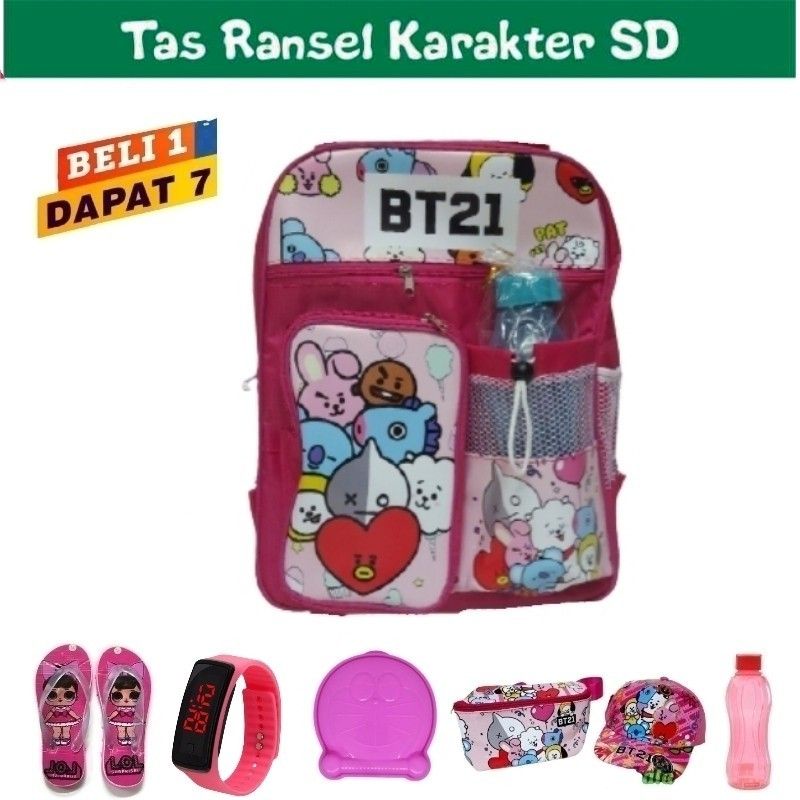 Berbonus tas anak perempuan tas bts tas ranselanak tas sd