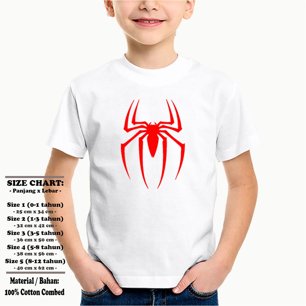 Baju Anak [KODE:CUTTING] Superhero SPIDERMAN LOGO Pakaian Kaos Shirt Anak Cowo