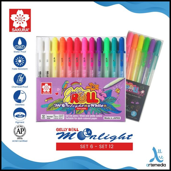 

Daisydooo | Pulpen Warna Sakura Gelly Roll Moonlight Color Set Gel Pen Bolpen