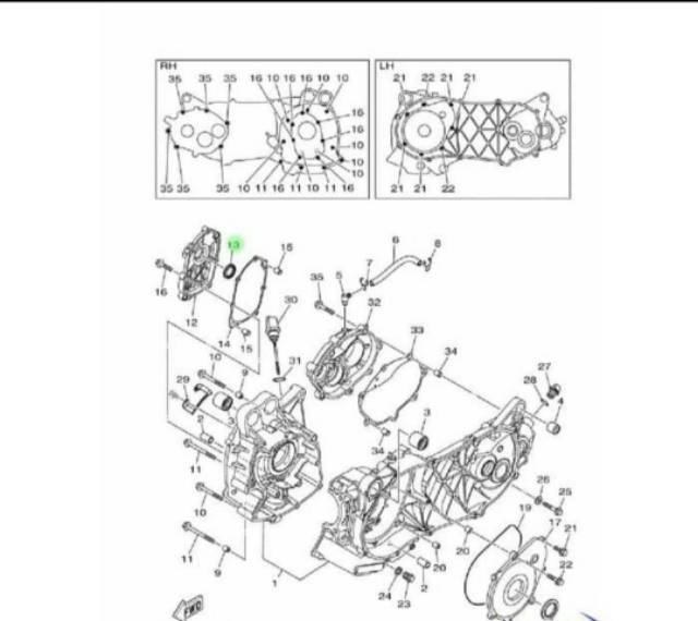 SEAL SIL KRUK AS KREK AS KANAN NMAX AEROX 155 LEXI ASLI ORI YAMAHA 93102 22829