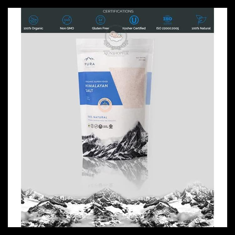 

PURA ORGANIC HIMALAYAN SALT 250GR (PINK SALT) GARAM HIMALAYA KODE 393