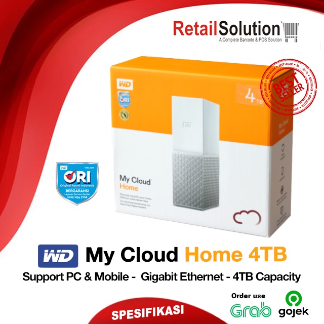 HDD External Cloud - WD Mycloud / My Cloud Home 4TB Garansi ORI