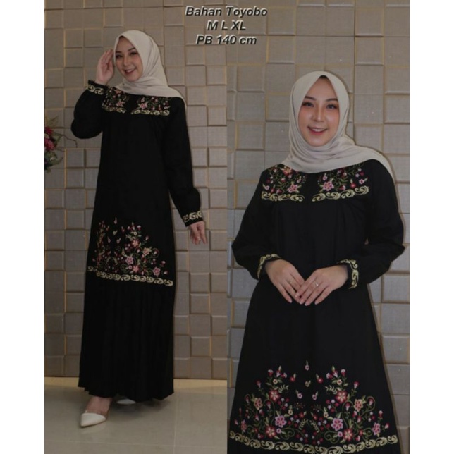 Gamis ridd premium original / Gamis toyobo / Gamis bordir / Gamis terbaru / Gamis remaja / Gamis dew