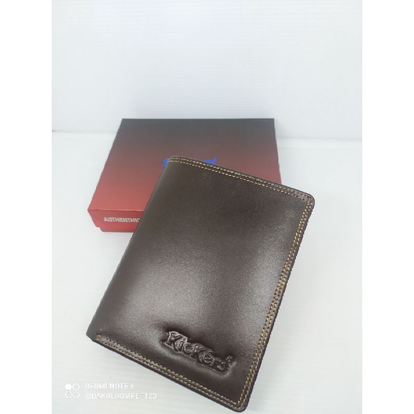 Dompet Pria Full Kulit Sapi Asli Lk Berdiri 13 Slot Kartu EMBOS KICKERS