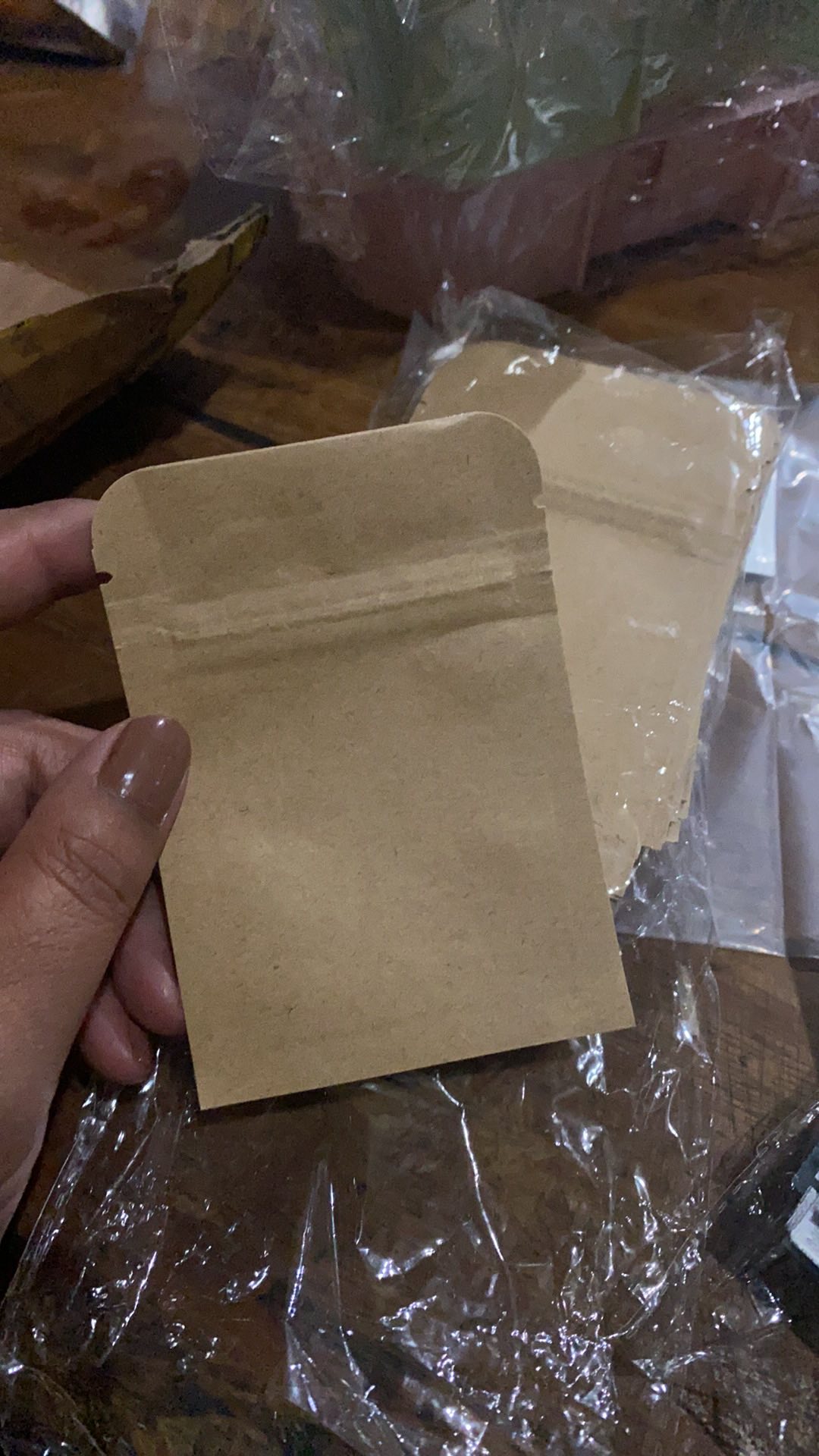 Kemasan Kraft Paper 7cm X 10cm Flat Bottom Ziplock Bag Kemasan Ecopack [isi 10 Pcs]