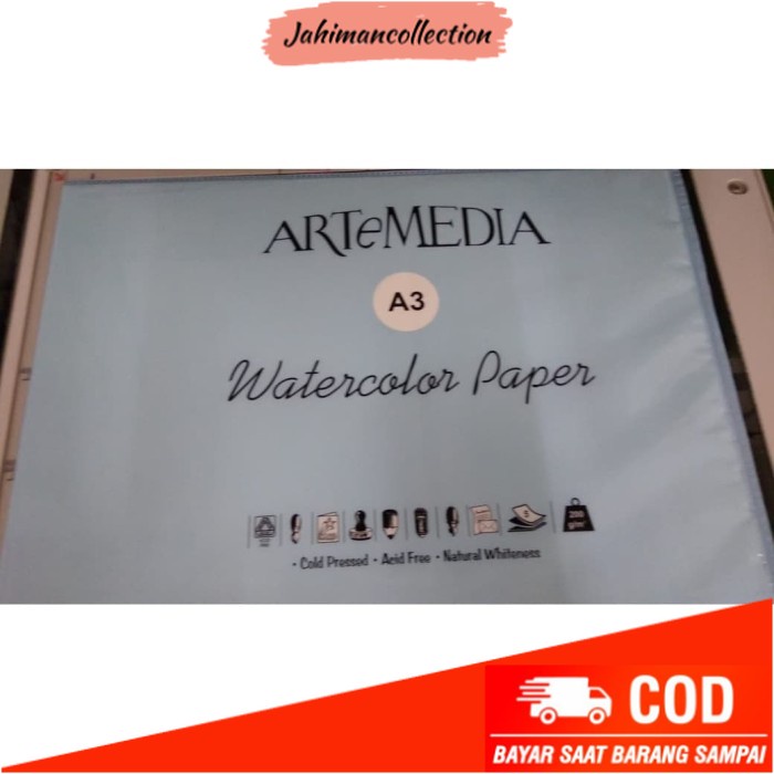 

✨ BISA COD ✨ ARTEMEDIA WATERCOLOR PAPER A3 200 gsm Arte - 320005 5 sheet