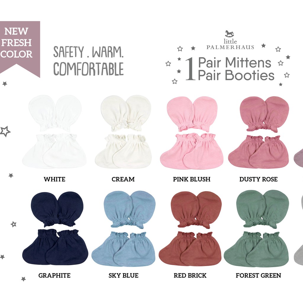 LITTLE PALMERHAUS Mittens Sarung Tangan Dan Booties Bayi- BELLA SHOP