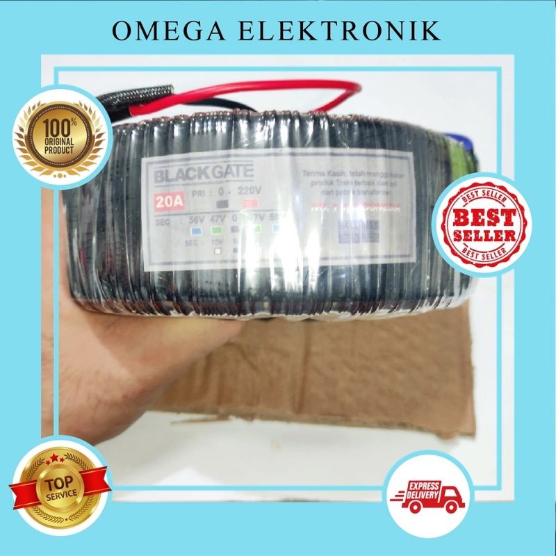 Trave Toroid 20A CT 56V Blackgate BGR Bell/Travo Donat 20A CT 56V Blackgate Bell