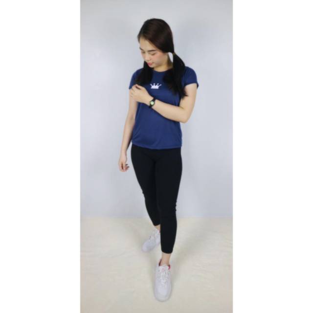 Fourfashion KAOS WANITA ONECK CROWN TEE I  TUMBLR TSHIRT BAHAN SPANDEX