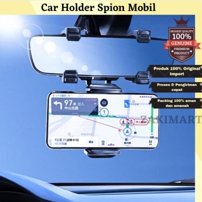 Car Holder HP Universal Car Rear View Mirror Holder HP Spion Mobil