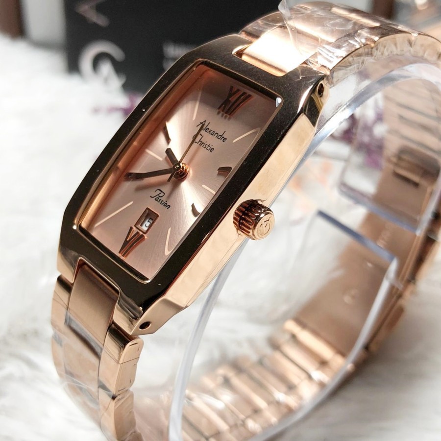 ORIGINAL Jam Tangan Wanita Alexandre Christie Stainles AC 2455 / AC2455 / 2455 Garansi Resmi 1 Tahun, Stainless