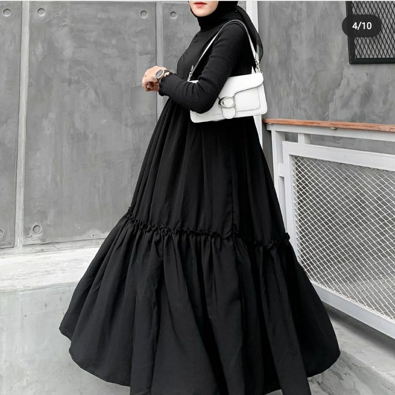 INNER DRES TANPA LENGAN BIROLOUTFIT/MIDI DRES/DALEMAN DRES