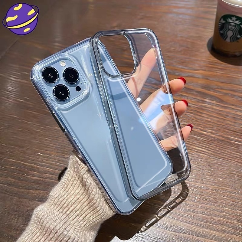 Hard Case Akrilik Transparan Shockproof Cover IPhone 13 12 11 Pro MAX XS MAX XR X 7 8 Plus SE