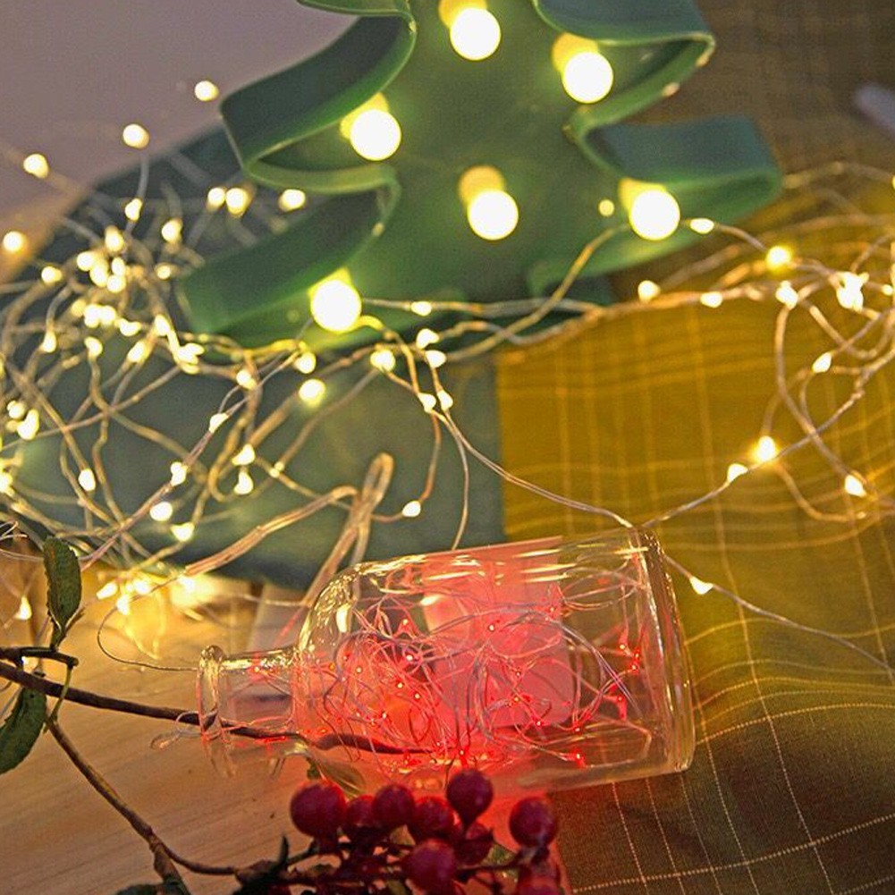 【SALE】Copper Wire LED String Lamp Fairy lights For Christmas New Year Xmas Wedding Decoration