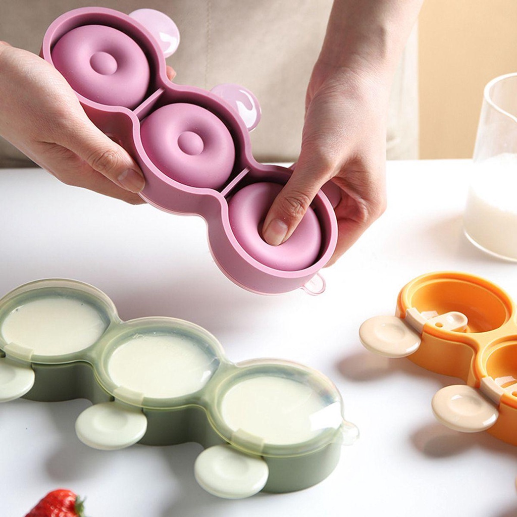 【 ELEGANT 】 Cetakan Es Loli DIY Dapur Reusable Silicone Mudah Dilepaskan Cetakan Es Krim