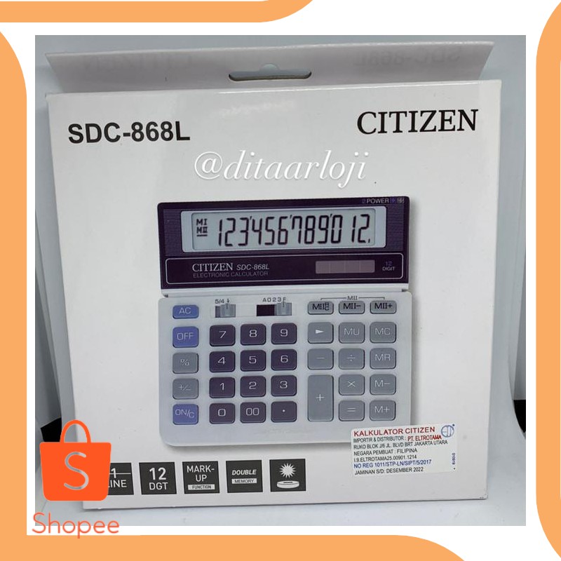 

Dijual limited Jual kalkulator citizen sdc 868l original garansi resmi 19DEZ Berkualitas