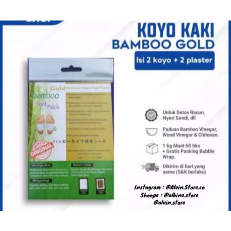 Bamboo Gold Foot Patch ORIGINAL GROSIR