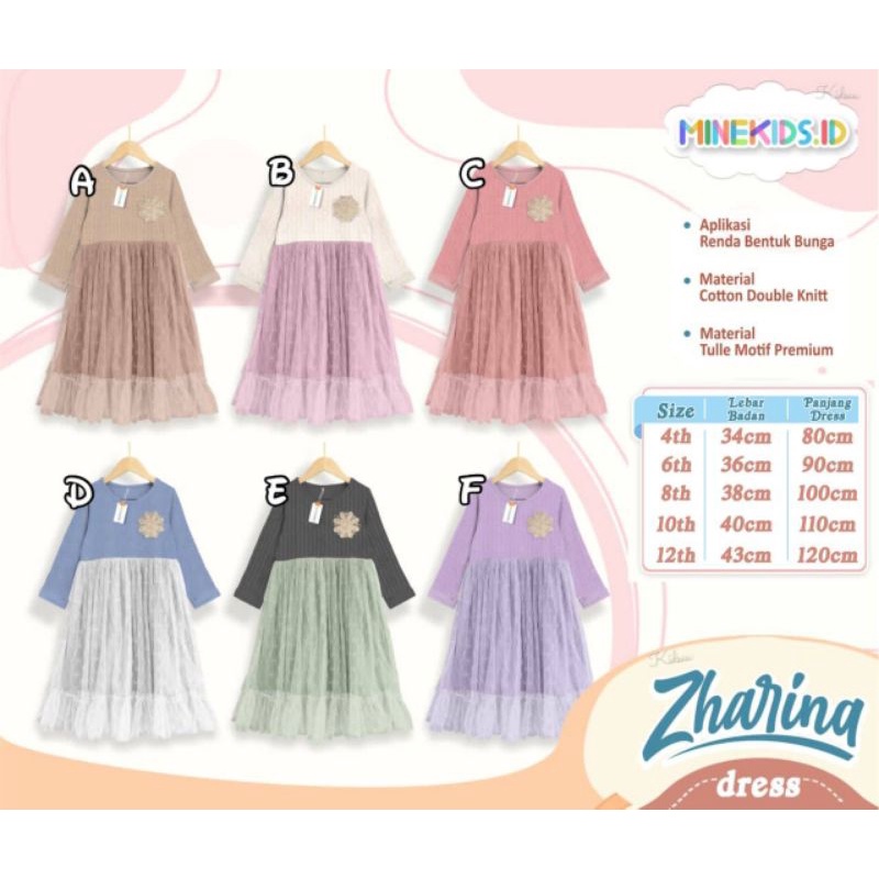 GAMIS TULE PREMIUM ZHARINA LONG DRESS MINEKIDS