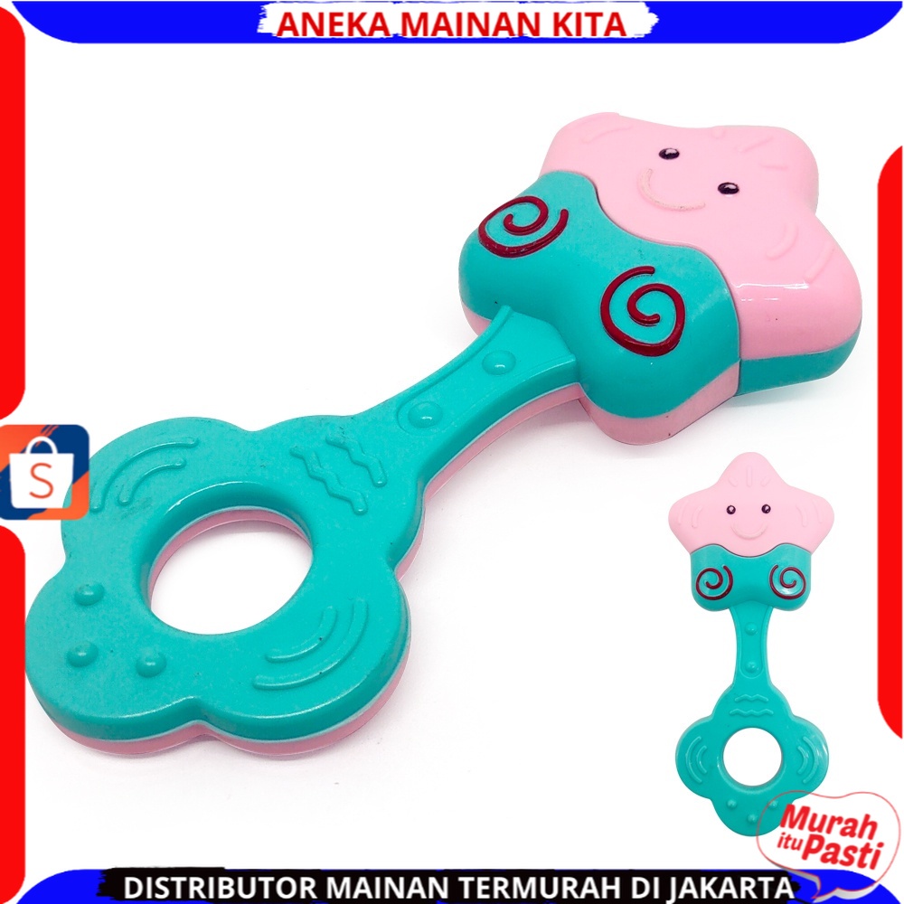 ( BISA COD ) PROMO Mainan Kerincingan / Baby Rattle Aman Untuk Bayi Isi 5 Pcs Multicolor OCT1809 Berkualitas SNI Murah