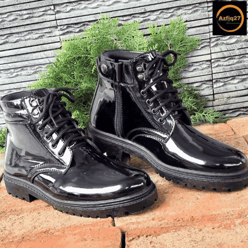 Sepatu Pdh Terbaru Tni Polri Security Basarnas Original Mengkilap Sol PVC GARUDA Merk Azfiq27 #1