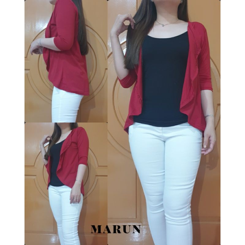 CARDIGAN KOREA WANITA/KARDI WANITA/SPANDEK SOFT/OUTER/REALPICT