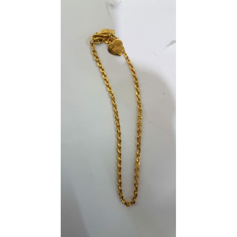 Gelang nori 99% 24k 24 karat kuning emas asli mas 4 gram