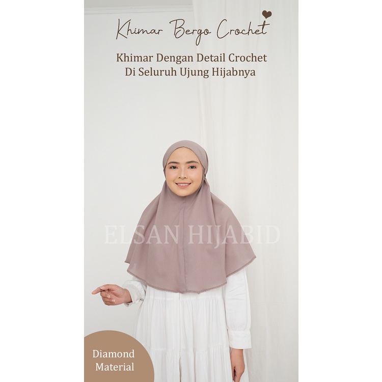 Jilbab Khimar Bergo Crochet full crochet