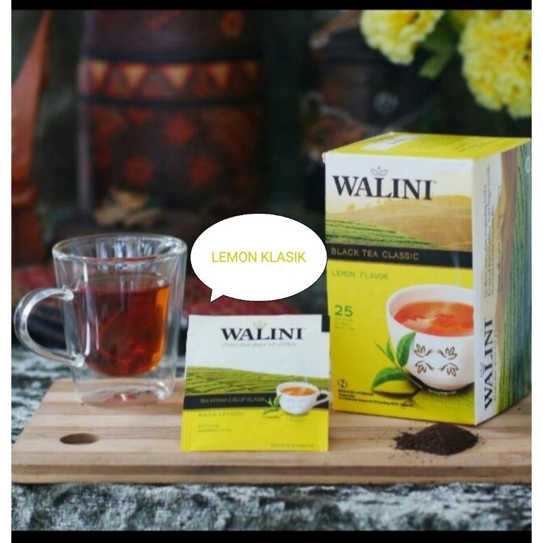 TEH LEMON KLASIK WALINI CELUP 25 AMPLOP dan REGULER BOSTER ASI TEH PELANGSING ASAM URAT PELUNTUR LEM