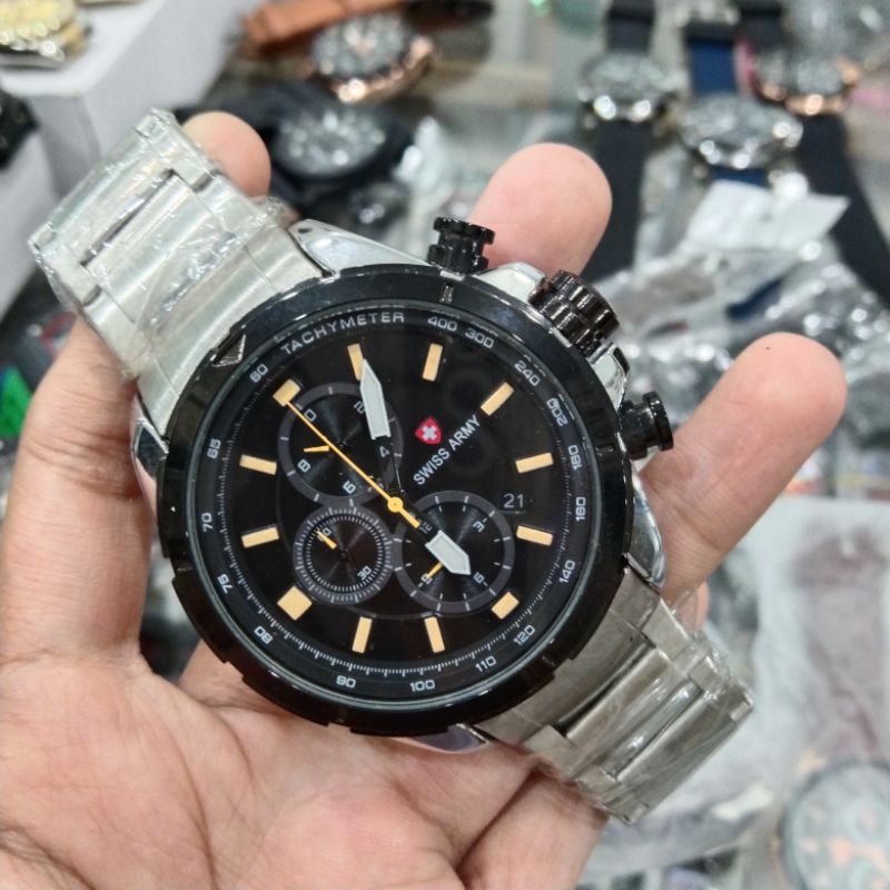 SS.id READY JAM TANGAN PRIA CHRONO AKTIF TALI RANTAI.