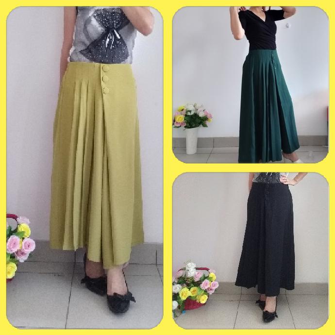 rok celana kulot wanita pesta