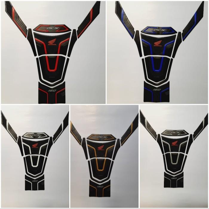 Tankpad pcx 160 Karet Timbul 3D merah Biru Gold Silver putih