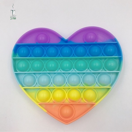 POP IT RAINBOW FIDGET TOYS Mainan Anak Edukasi Murah Pop Its Unicorn New Fidget Push Bubble Kids Kid-Love Rainbow