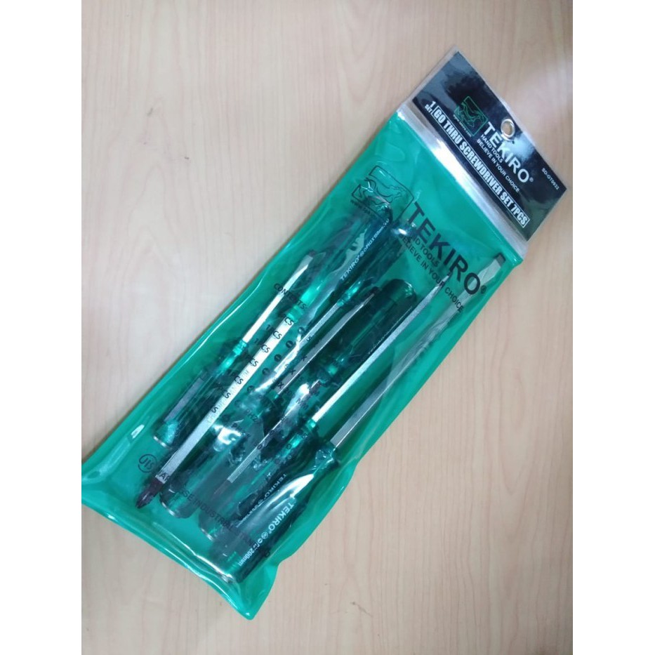 OBENG SET KETOK TEKIRO IMPACT DRIVE 7 PCS (SD-GT 0932)/SCREWDRIVER HIJAU/OBENG SET QUALITY