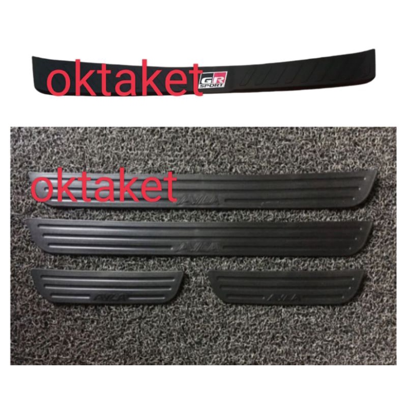 paket sillplate samping &amp; belakang Agya Ayla 2017 2021 2022 Gr Sport hitam