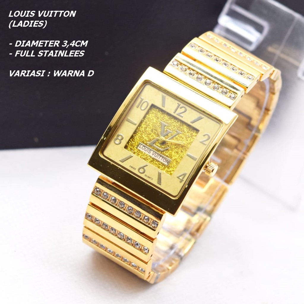 JAM TANGAN WANITA FASHION RANTAI BODY SEGI KNOP GERIGI