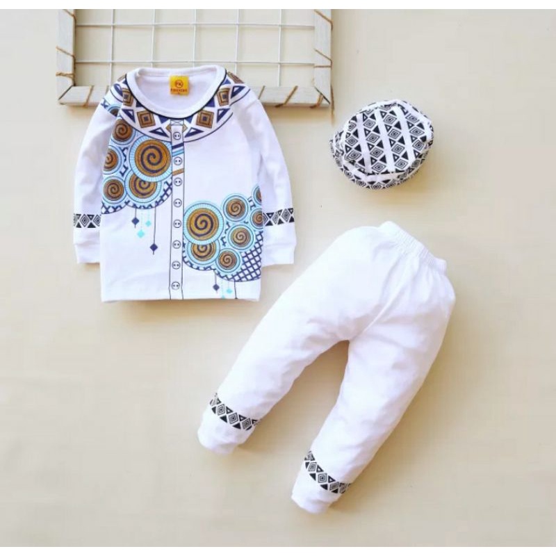 Setelan Baju Koko Bayi Laki-laki usia 6 bulan - 2 tahun