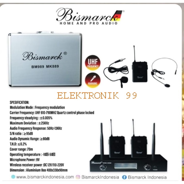 MIC WIRELESS BISMARCK BM989 MK889