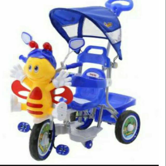 Preloved Sepeda family bayi baby lebah dorong roda 3 musik