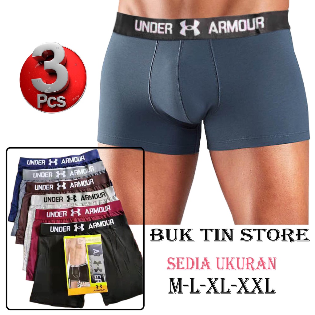 Boxer pria / Celana dalam pria / Sempak Laki / Import / Isi 3 Perbox