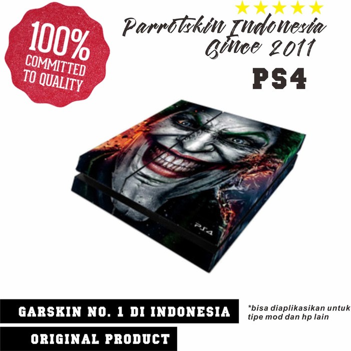 Paket Garskin Premium Sony PS4 skin Joker  Free Custom