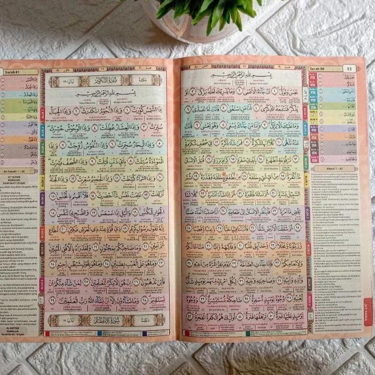 Importir Resmi Alquran Hafalan Mudah Quran Tajwid  Al Quran Hafazan Per Kata Latin  8 Blok Warna Ter