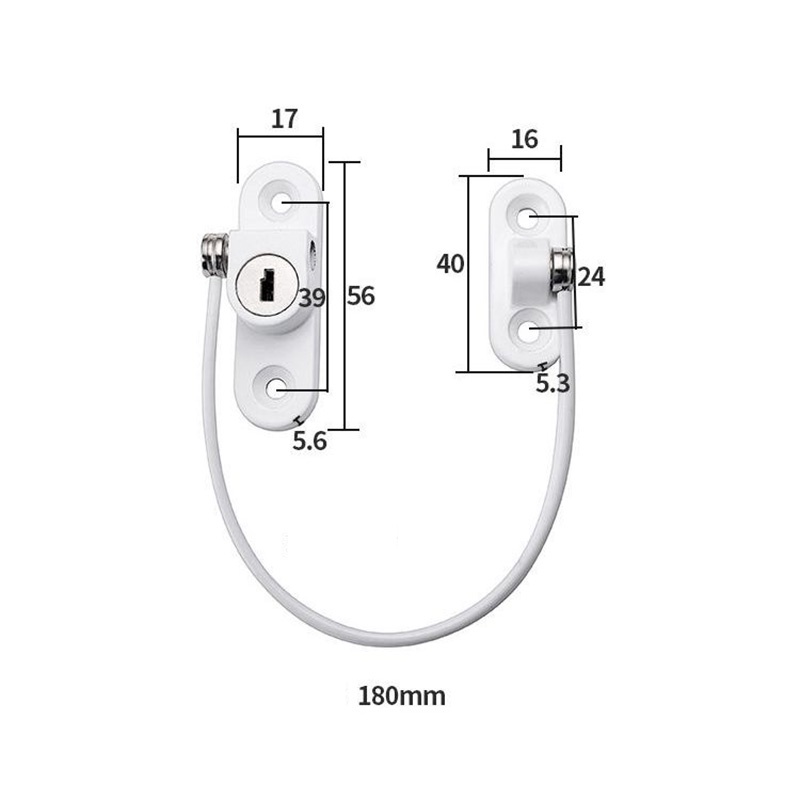 Kunci Pengaman Jendela / Pintu Anti Maling Dengan Sekrup Untuk Keamanan Bayi / Anak