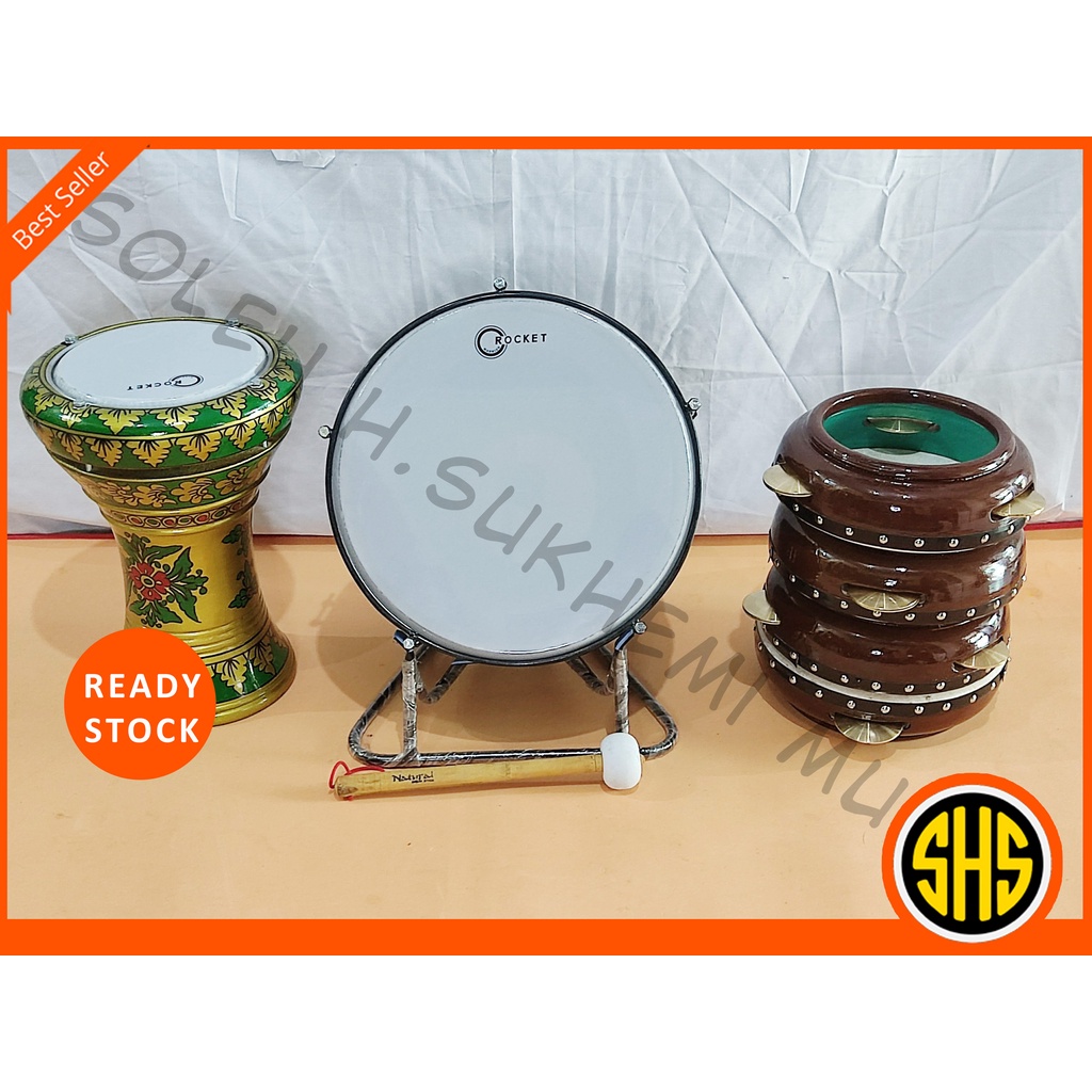 PROMO MURAH Rebana Hadroh Jepara Standar Alat Hadroh Full Set Tanpa Keprak dan Tam Paket 2
