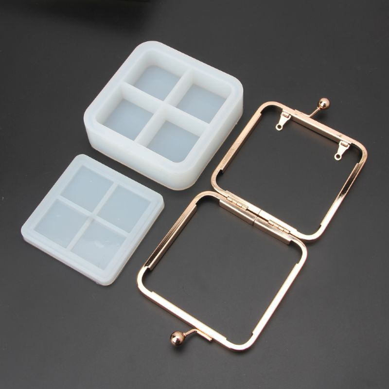 SIY  DIY Clear Dynamic Liquid Square Quicksand Bag Silicone Mold Resin Casting Craft