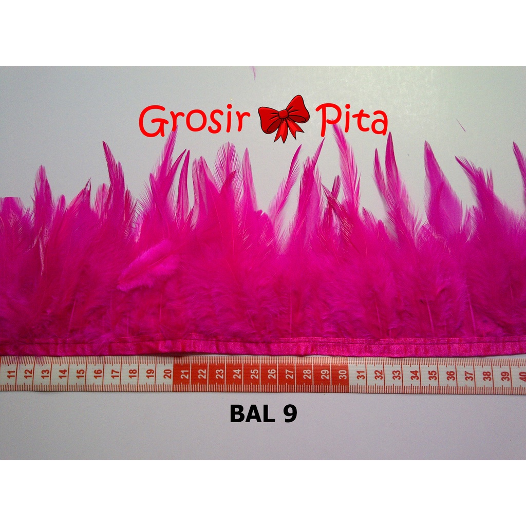 (1 yard) Bulu Ayam Lancip BAL 9 | Bulu Hias | Toko Bahan Craft | Grosir Pita