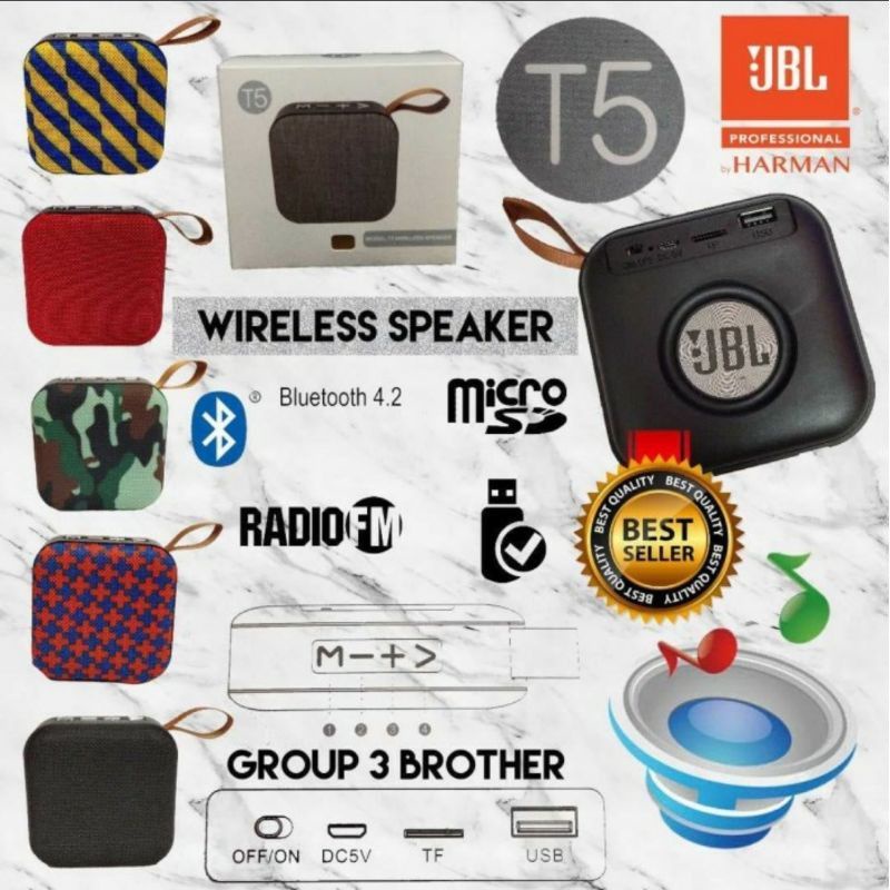 Speaker Bluetooth Mini T5 Wireless Speaker Portable Music