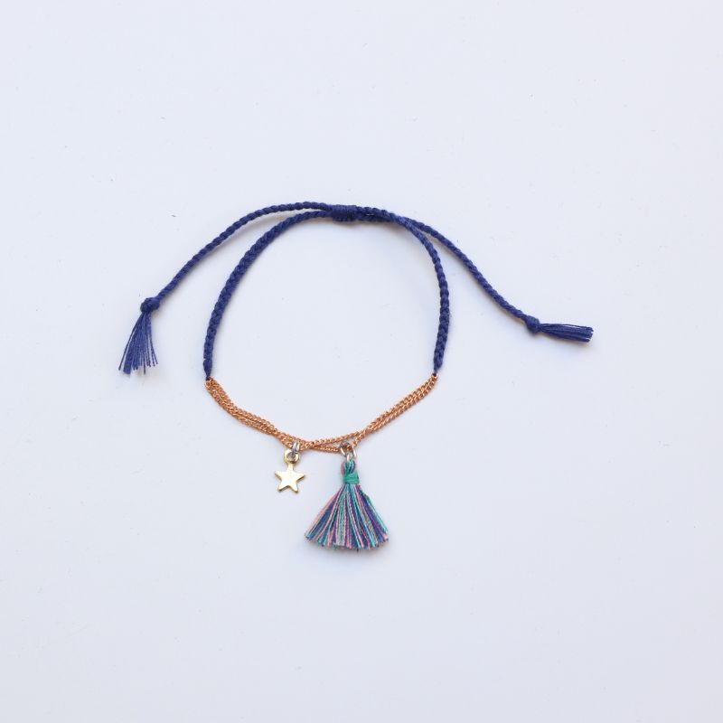 gelang tangan star chain tassel loliastuff (gelang boho/ gelang rantai/ gelang tassel/ gelang bintang/ gelang kepang/ gelang tali/ gelang custom/ gelang lucu/ gelang unik/ gelang bracelet/ gelang tali/ gelang friendship)