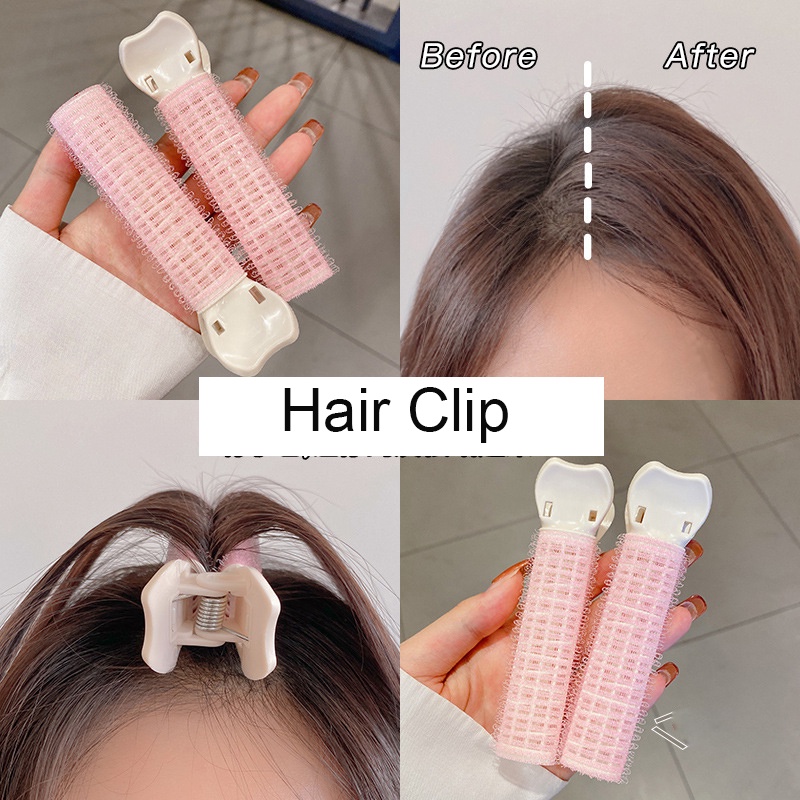 1PC Ins Hair Root Fluffy Artifact Hairclip Head Curling Bangs Hairpin