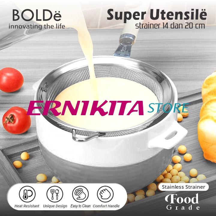 BOLDe SUPER UTENSILE STRAINER - Saringan Tirisan Stainless Food Grade